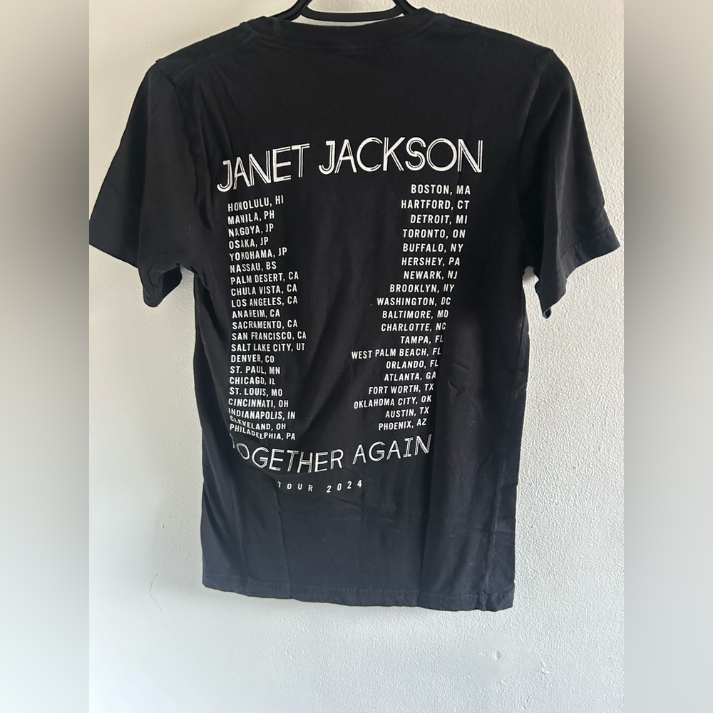 JACKSON Black Graphic Tee with Janet Design - Picture 2 of 3